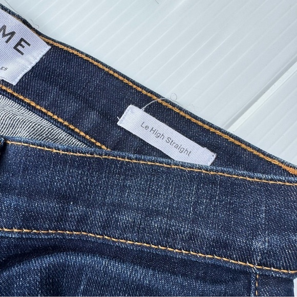 Frame Franklin Le High Straight Denim Classic Indigo Jeans - Picture 4 of 13